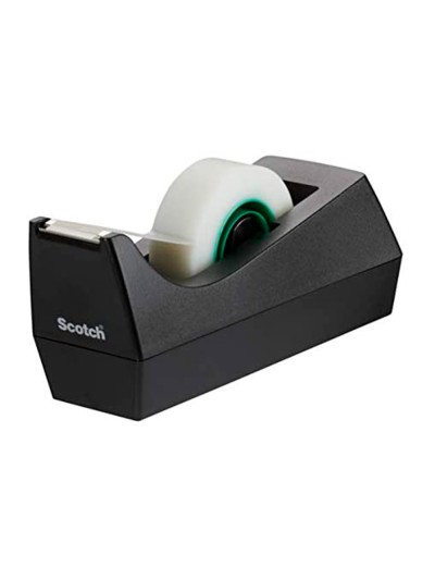 Portarrollo sobremesa scotch c38 color negro incluye 3 cintas scotch magic 33 mt x 19 mm