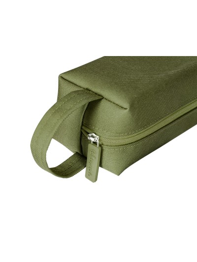 Estuche portatodo liderpapel classic rectangular con asa 210x70mm verde militar
