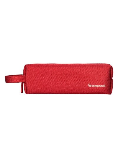 Estuche portatodo liderpapel classic rectangular con asa 210x70mm rojo