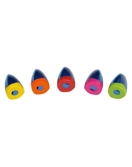 Sacapuntas m+r plastico jumbo un uso con deposito y tapa de segurdad colores surtidos