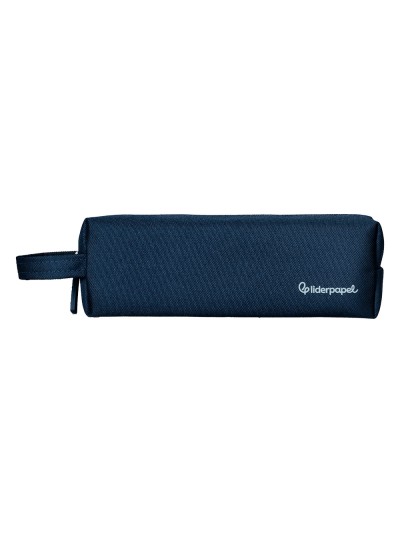 Estuche portatodo liderpapel classic rectangular con asa 210x70mm azul marino