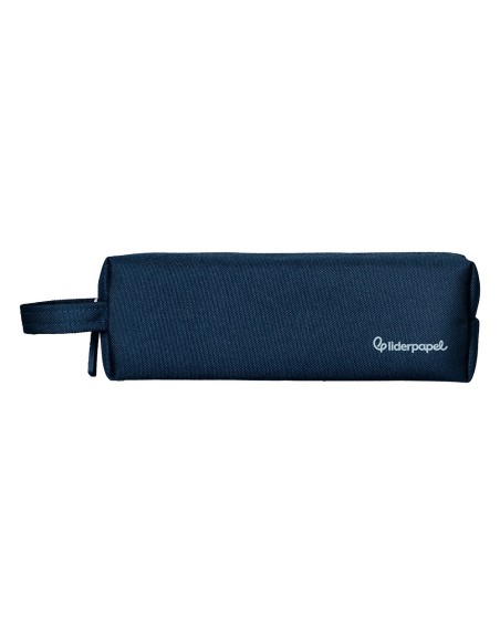 Estuche portatodo liderpapel classic rectangular con asa 210x70mm azul marino