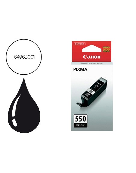 Ink-jet canon pgi-550 pixma mg 5450 / ip7250 / mg6350 negro 15 ml