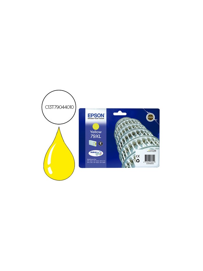 Ink-jet epson 79xl 900p wf 4630 / 4640 / 5110 / 5620 / 5690 / 5690 amarillo -2.000 pag- Ink-jet epson 79xl 900p wf 4630 / 4640 / 5110 / 5620 / 5690 / 5690 amarillo -2.000 pag-