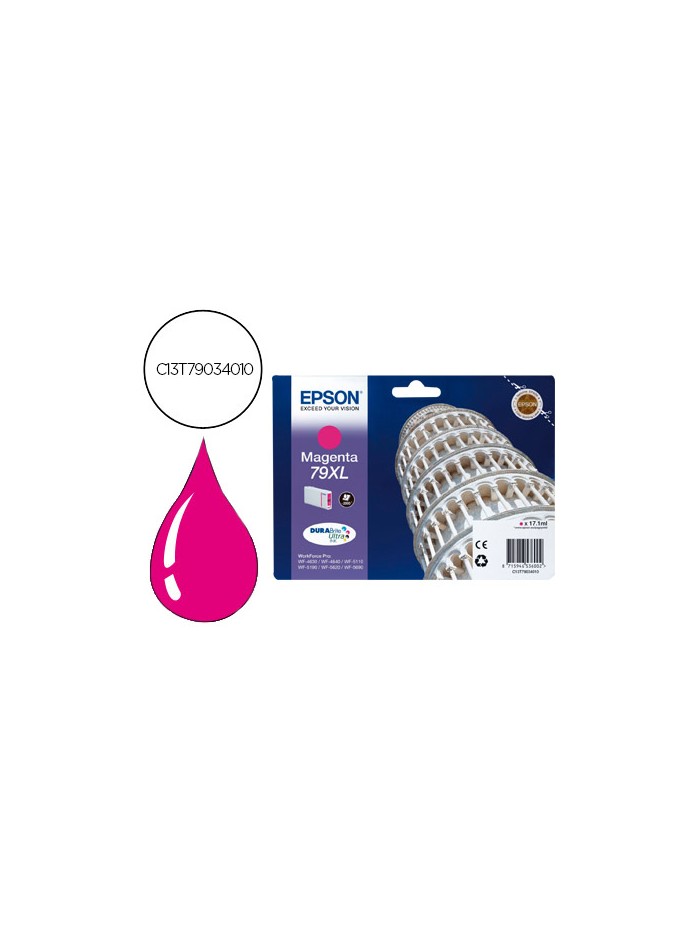 Ink-jet epson 79xl 900p wf 4630 / 4640 / 5110 / 5620 / 5690 / 5690 magenta -2.000 pag- Ink-jet epson 79xl 900p wf 4630 / 4640 / 5110 / 5620 / 5690 / 5690 magenta -2.000 pag-