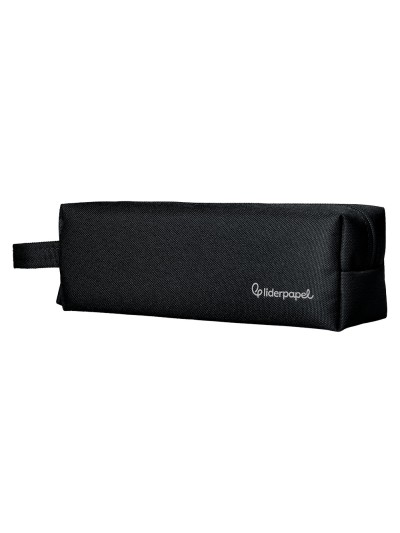 Estuche portatodo liderpapel classic rectangular con asa 210x70mm negro