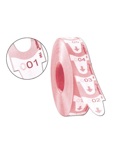 Tickets turnomatic 31x67 mm color rosa rollo 4000 tickets