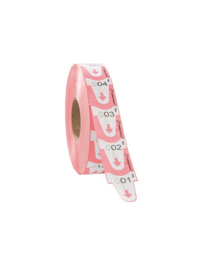 Tickets turnomatic 31x67 mm color rosa rollo 4000 tickets
