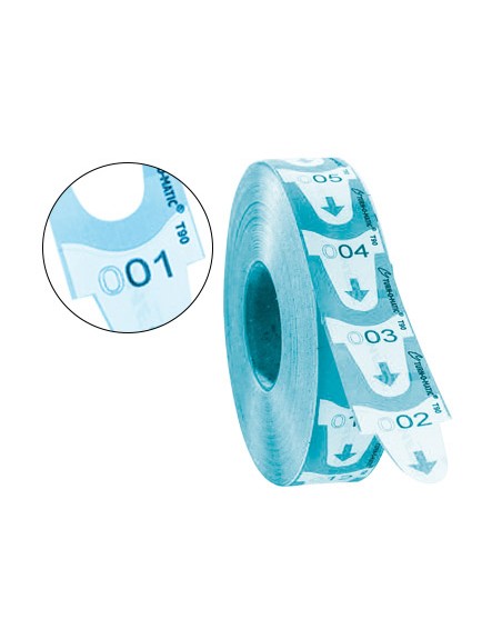Tickets turnomatic 31x67 mm color azul rollo 4000 tickets