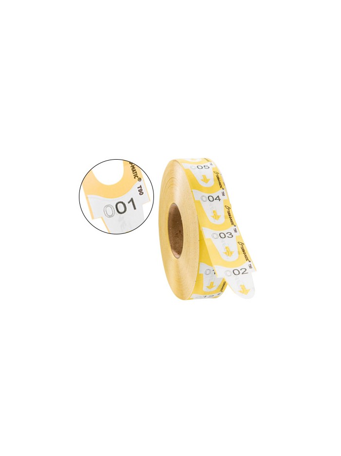 Tickets turnomatic 31x67 mm color amarillo rollo 4000 tickets Tickets turnomatic 31x67 mm color amarillo rollo 4000 tickets