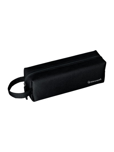 Estuche portatodo liderpapel classic rectangular con asa 210x70mm negro