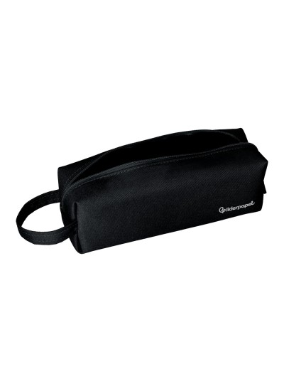 Estuche portatodo liderpapel classic rectangular con asa 210x70mm negro