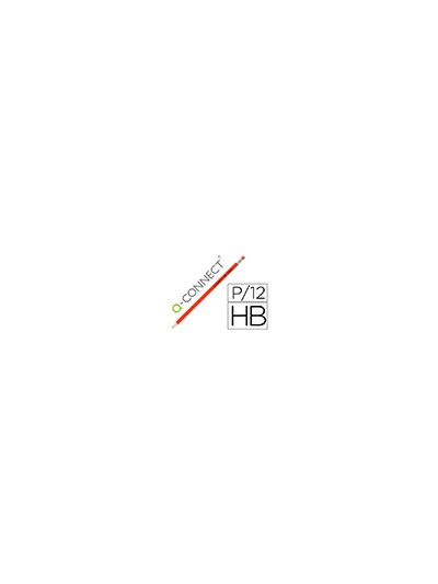 Lapices de grafito q-connect hexagonal con goma n.2 hb