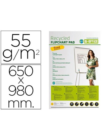 Bloc congreso bi-office papel reciclado 650x980 mm 20 hojas 55g/m2