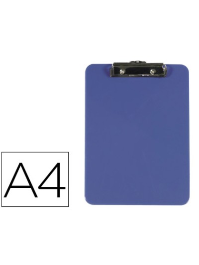 Portanotas q-connect plastico din a4 azul 3 mm