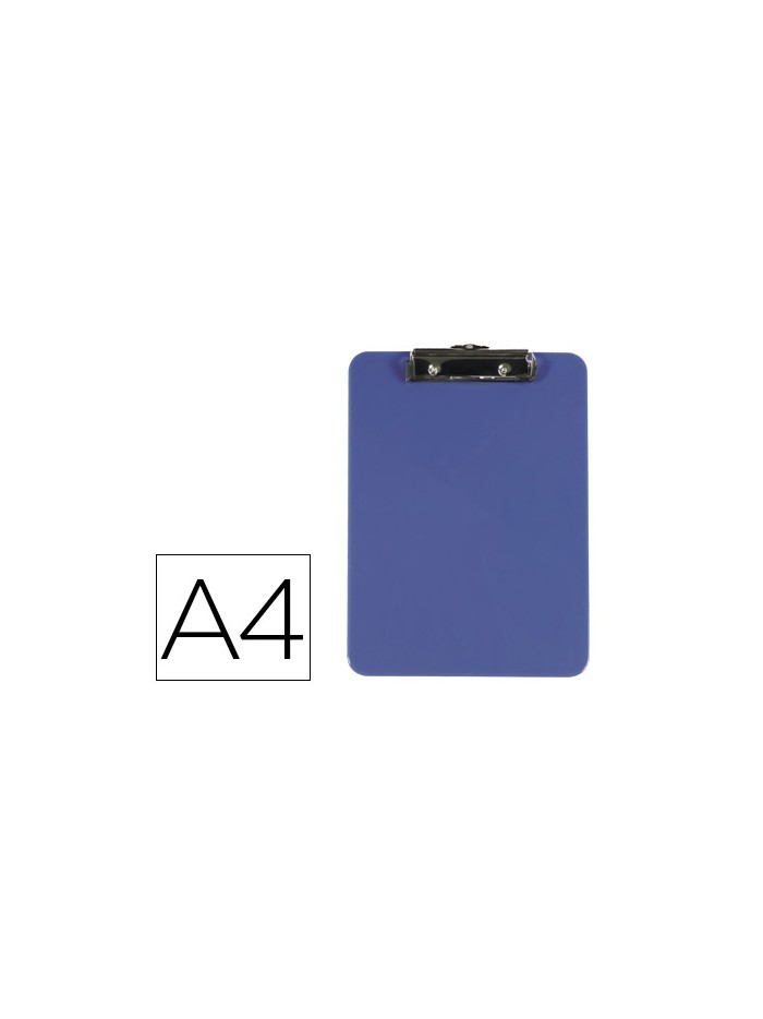 Portanotas q-connect plastico din a4 azul 3 mm Portanotas q-connect plastico din a4 azul 3 mm