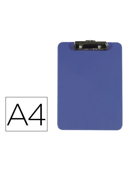 Portanotas q-connect plastico din a4 azul 3 mm