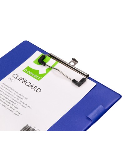 Portanotas q-connect miniclips pvc din a4 azul