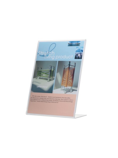 Expositor sobremesa q-connect con forma de l metacrilato 150x213 mm