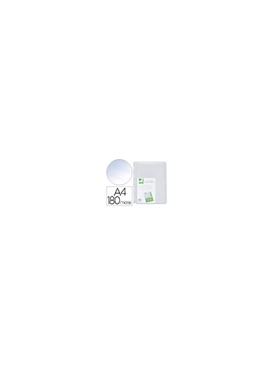 Funda multitaladro q-connect con fuelle din a4 pvc 180 mc bolsa de 5 unidades