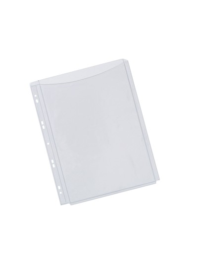 Funda multitaladro q-connect con fuelle din a4 pvc 180 mc bolsa de 5 unidades