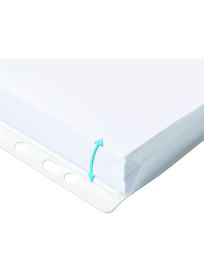 Funda multitaladro q-connect con fuelle din a4 pvc 180 mc bolsa de 5 unidades