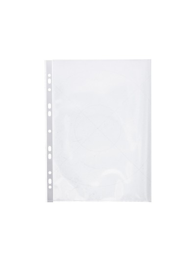 Funda multitaladro q-connect din a3 apaisada 80 micras cristal con apertura superior - bolsa de 10
