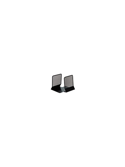 Apoyalibros metalico q-connect kf15098 rejilla negro juego 165x152x135 mm