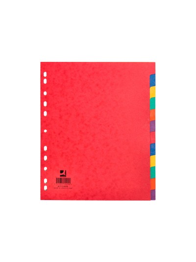 Separador q-connect cartulina brillo juego de 12 separadores din a4+