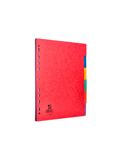 Separador q-connect cartulina brillo juego de 6 separadores din a4 multitaladro
