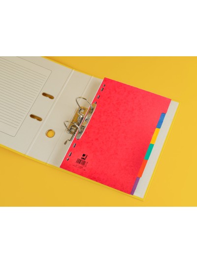 Separador q-connect cartulina brillo juego de 6 separadores din a4 multitaladro
