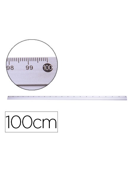 Regla q-connect metalica aluminio 100 cm