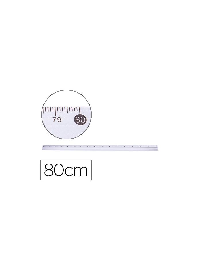 Regla q-connect metalica aluminio 80 cm Regla q-connect metalica aluminio 80 cm