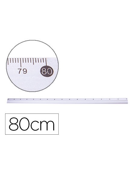 Regla q-connect metalica aluminio 80 cm