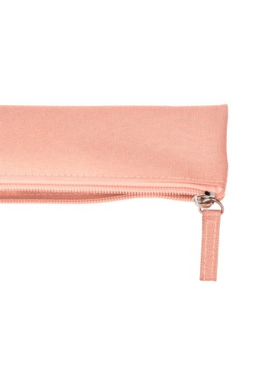 Estuche portatodo liderpapel plano estrecho una cremallera 200x60 mm rosa melocoton