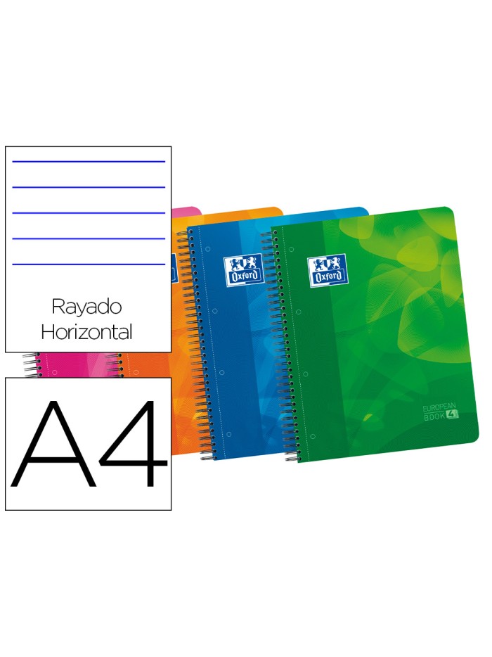 Bloc espiral oxford tapa polipropileno microperforado din a4 120 hojas 90 gr horizontal Bloc espiral oxford tapa polipropileno microperforado din a4 120 hojas 90 gr horizontal