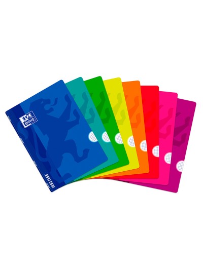 Libreta escolar oxford tapa flexible optik paper openflex 48 hojas 90 gr din a4 cuadro 4 mm colores surtidos