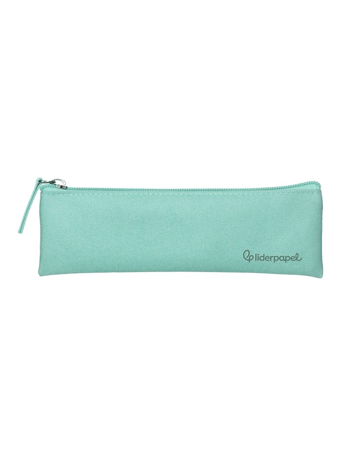 Estuche portatodo liderpapel plano estrecho una cremallera 200x60 mm verde manzana Estuche portatodo liderpapel plano estrecho una cremallera 200x60 mm verde manzana