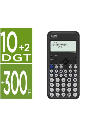Calculadora casio fx-82sp cw iberia classwiz cientifica + 300 funciones 9 memorias con tapa