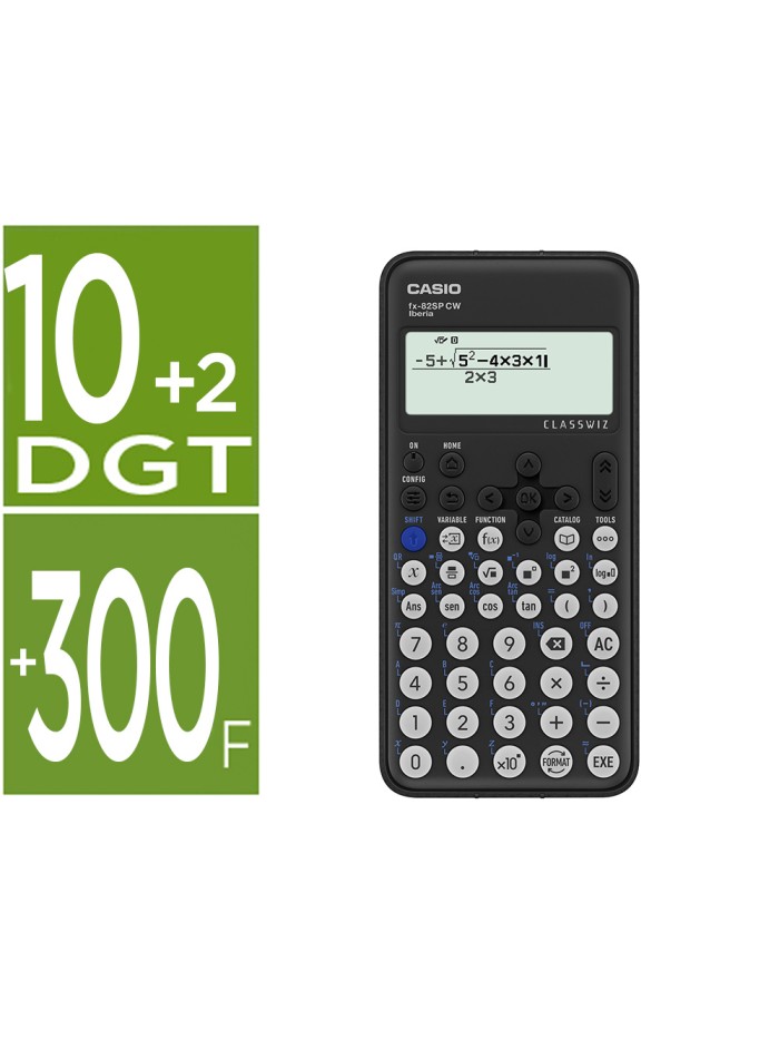 Calculadora casio fx-82sp cw iberia classwiz cientifica + 300 funciones 9 memorias con tapa Calculadora casio fx-82sp cw iberia classwiz cientifica + 300 funciones 9 memorias con tapa