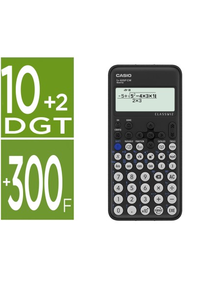 Calculadora casio fx-82sp cw iberia classwiz cientifica + 300 funciones 9 memorias con tapa