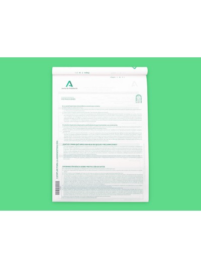 Libro liderpapel hojas de reclamaciones junta de andalucia din a4 25 juegos original + 2 copias