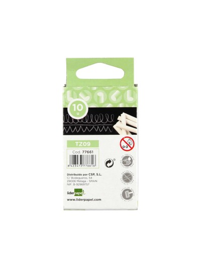 Tiza blanca antipolvo liderpapel caja de 10 unidades