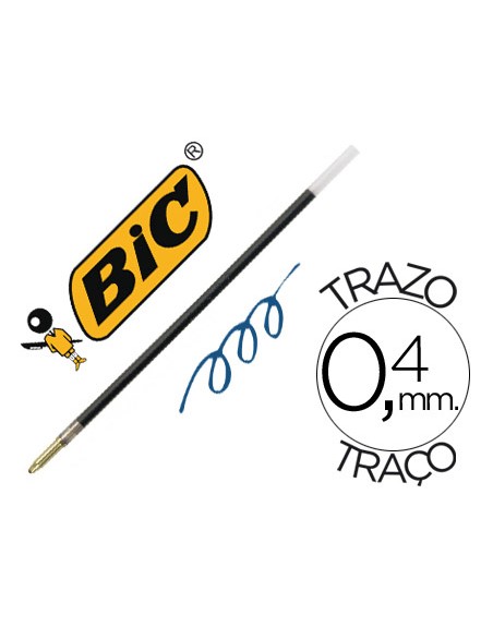 Recambio boligrafo bic peana pen desk azul