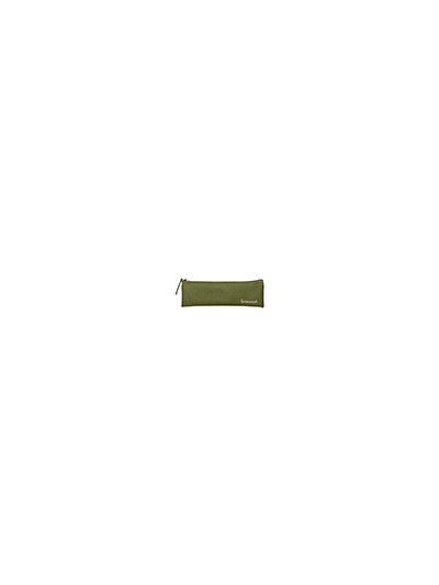 Estuche portatodo liderpapel plano estrecho una cremallera 200x60 mm verde militar