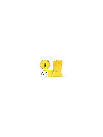 Carpeta de 2 anillas 25 mm mixtas liderpapel a4 forrado color system con ollao y tarjetero amarillo