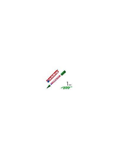Rotulador edding marcador permanente 400 verde punta redonda 1 mm recargable