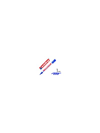 Rotulador edding marcador permanente 400 azul punta redonda 1 mm recargable