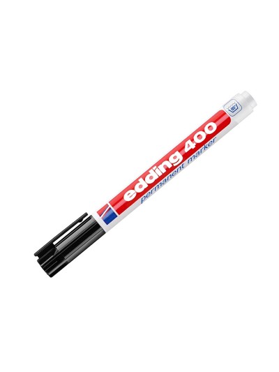 Rotulador edding marcador permanente 400 negro punta redonda 1 mm recargable