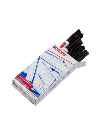 Rotulador edding marcador permanente 400 negro punta redonda 1 mm recargable